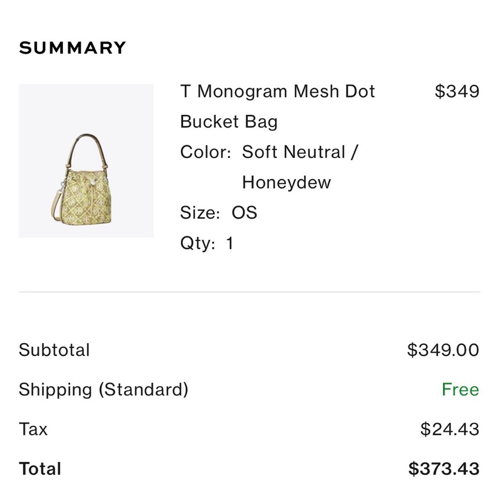 Tory Burch T Monogram Mesh Dot Bucket Bag
T Monogram Mesh Dot Bucket Bag - Picture 8 of 9
